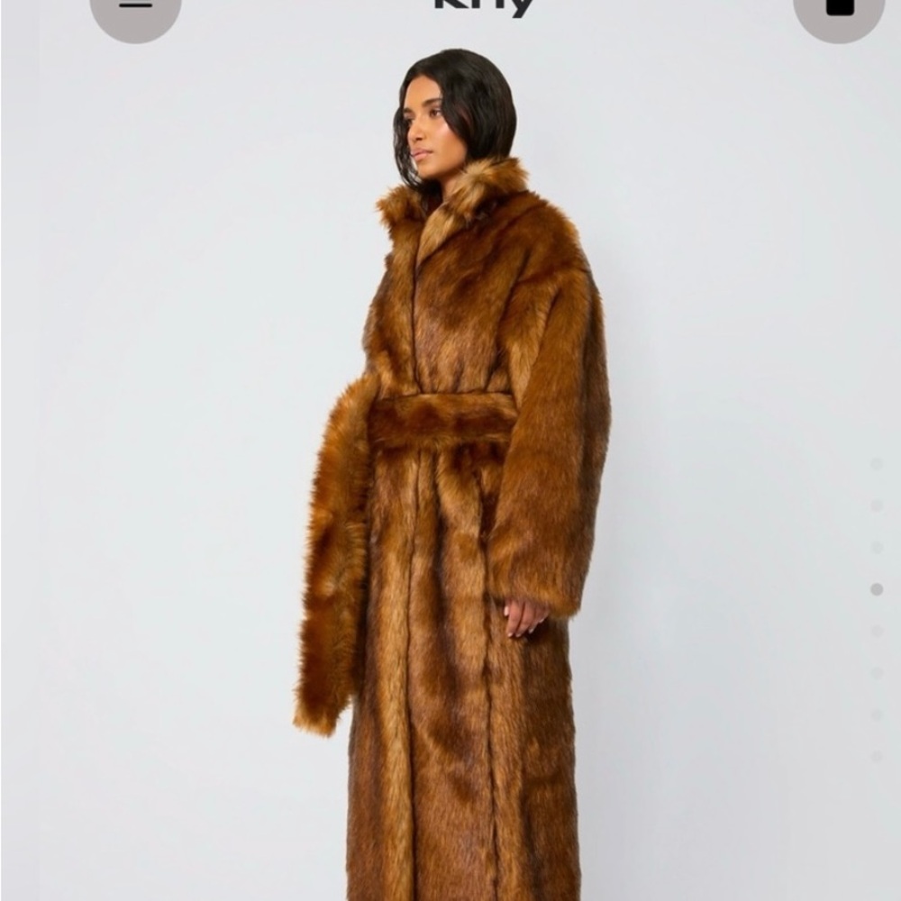 KHY Brown Faux Fur Coat